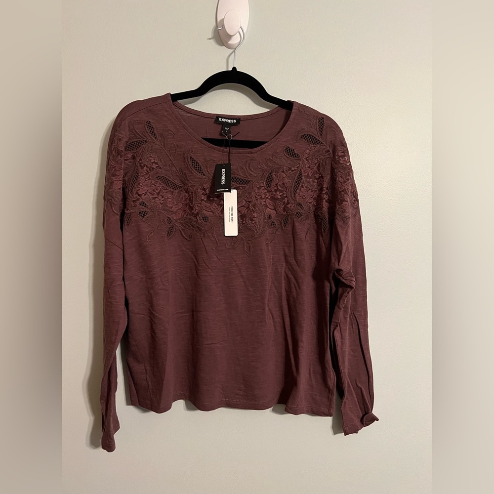 NWT Express Lace Detail Top